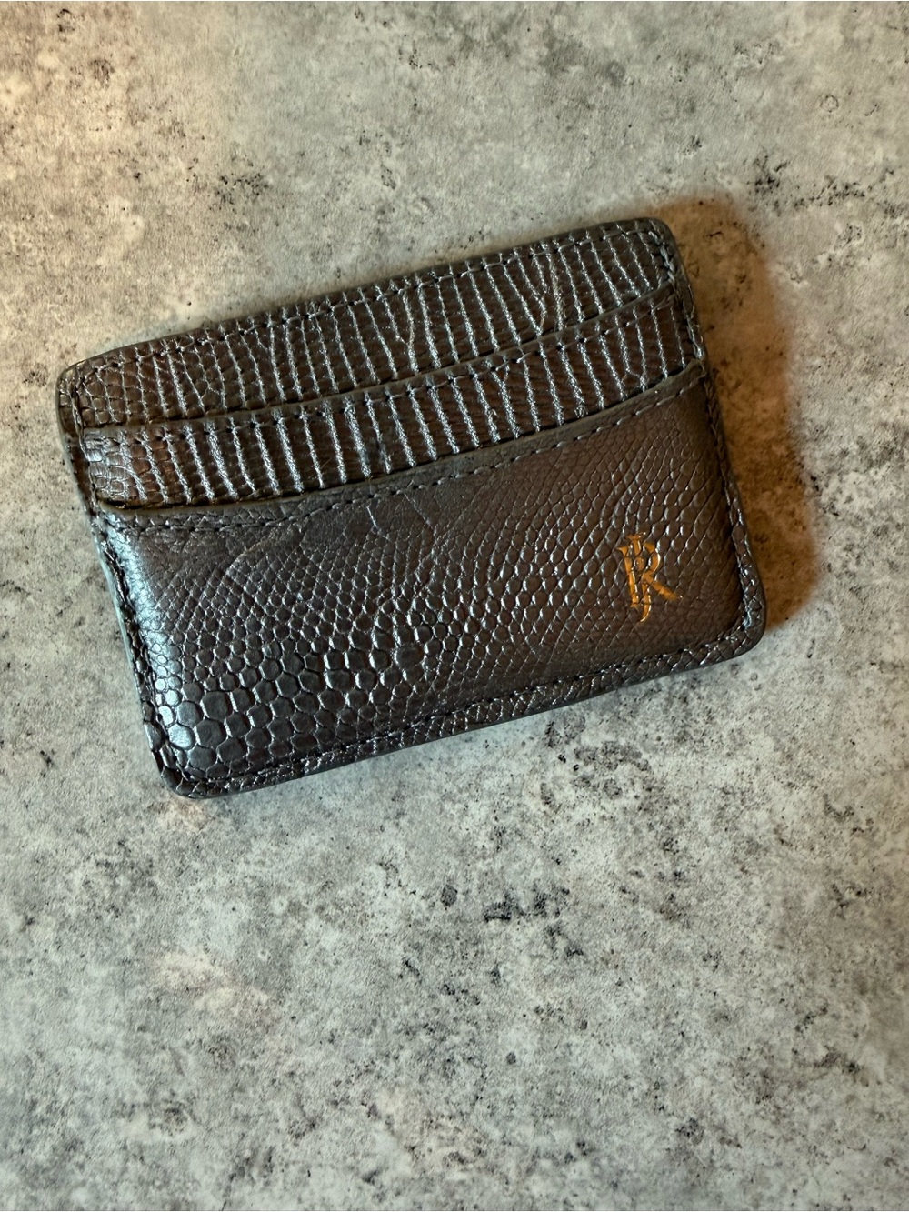 Jenya Renee Silver Embossed Card Wallet